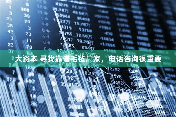 大资本 寻找靠谱毛毡厂家，电话咨询很重要