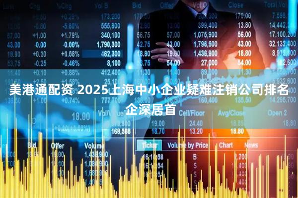 美港通配资 2025上海中小企业疑难注销公司排名 企深居首