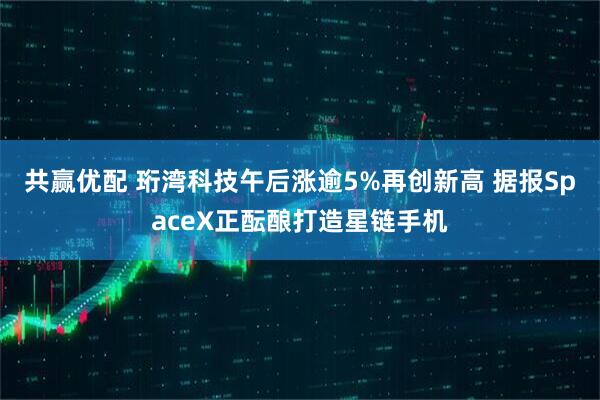 共赢优配 珩湾科技午后涨逾5%再创新高 据报SpaceX正酝酿打造星链手机