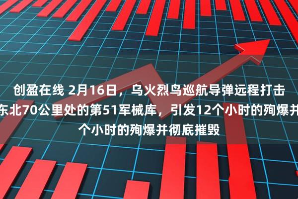 创盈在线 2月16日，乌火烈鸟巡航导弹远程打击了莫斯科东北70公里处的第51军械库，引发12个小时的殉爆并彻底摧毁